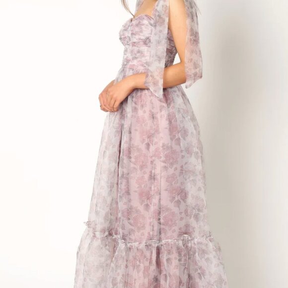 Petal & Pup Floret Midi Dress - Dark Purple - Picture 2 of 5